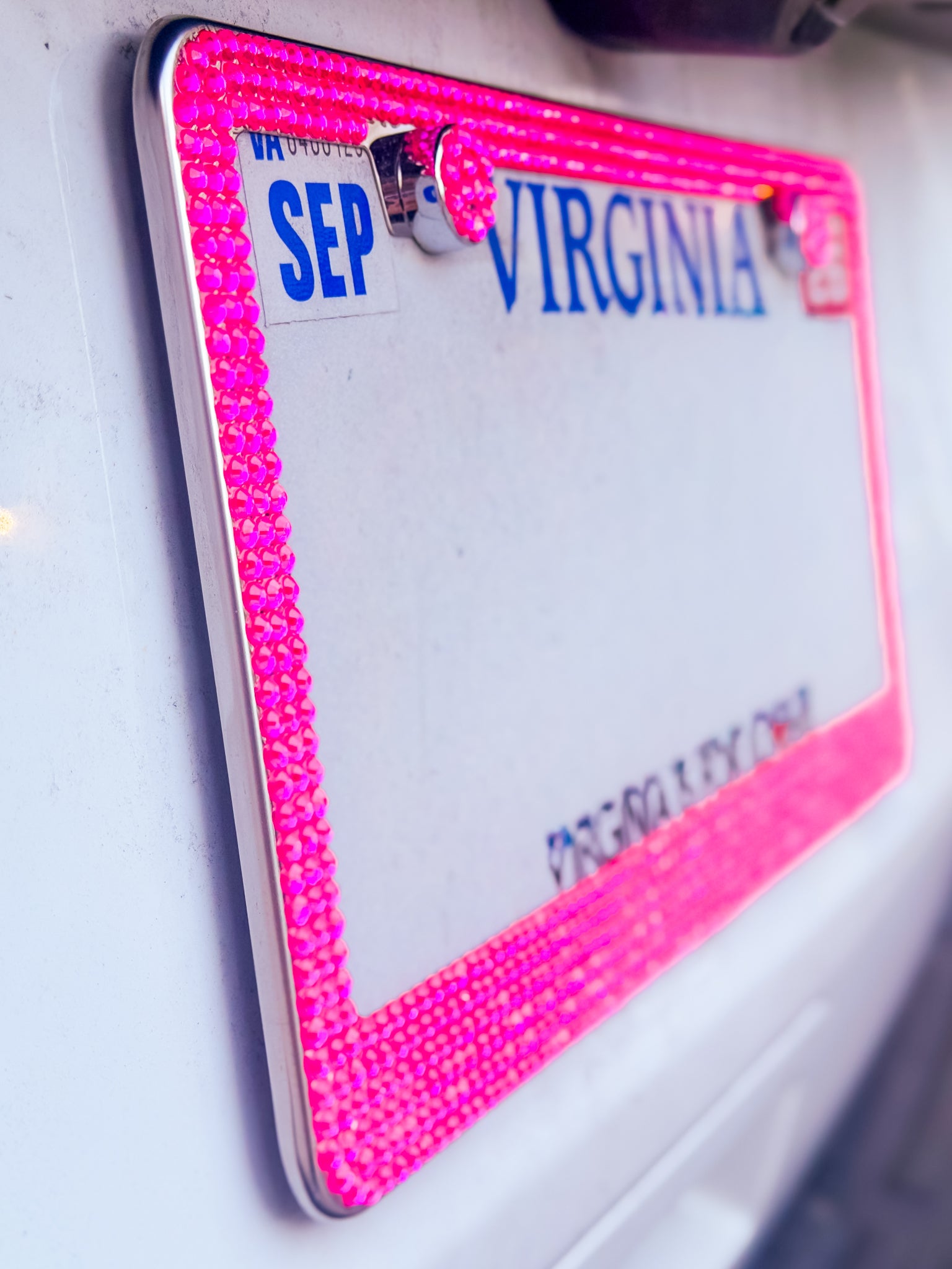Rhinestone License Plate Cover