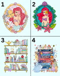 Mermaid, Bookshelf, VHS Princess