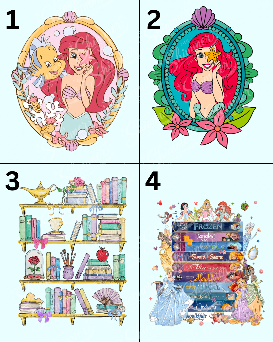 Mermaid, Bookshelf, VHS Princess