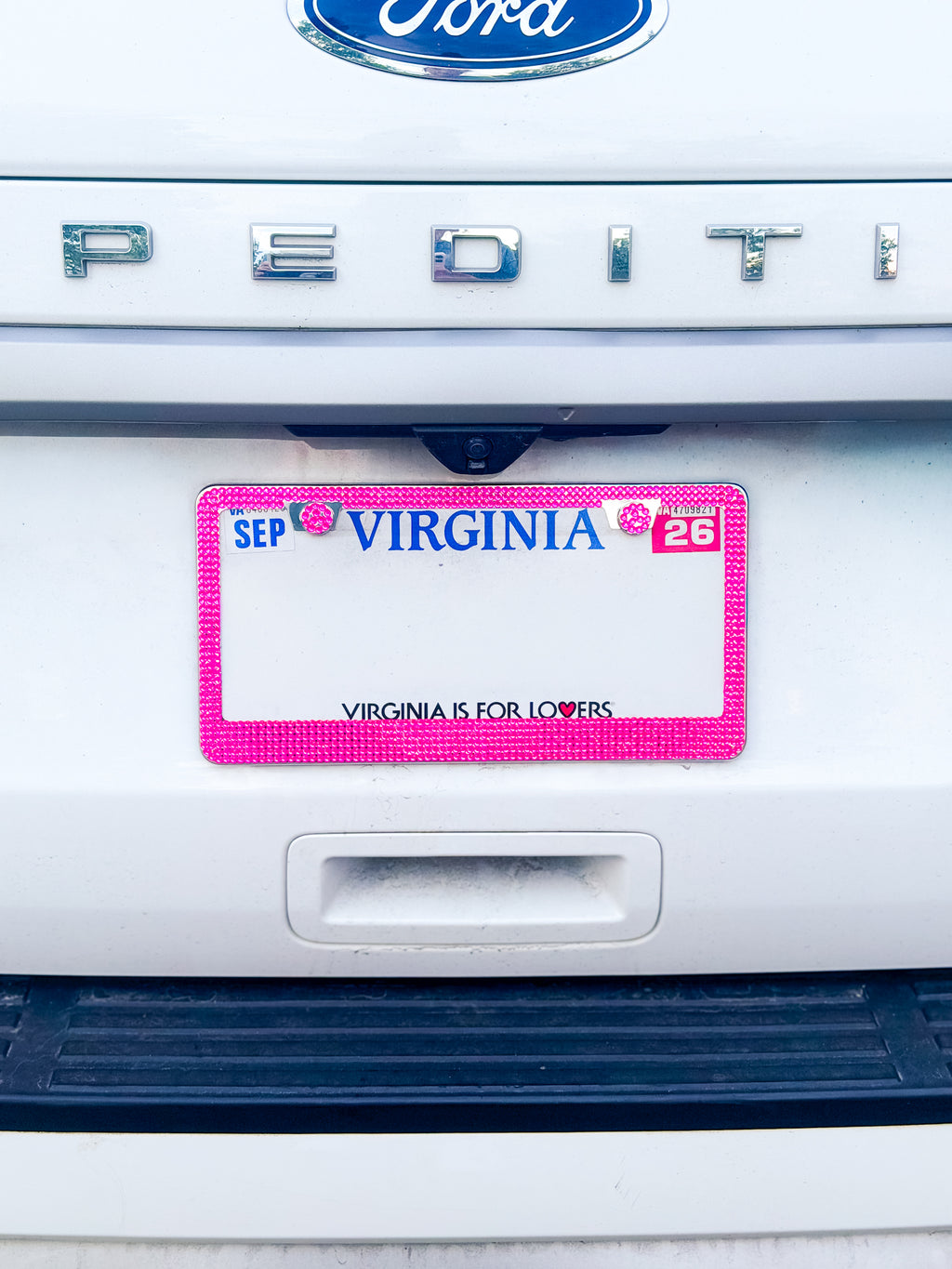Rhinestone License Plate Cover