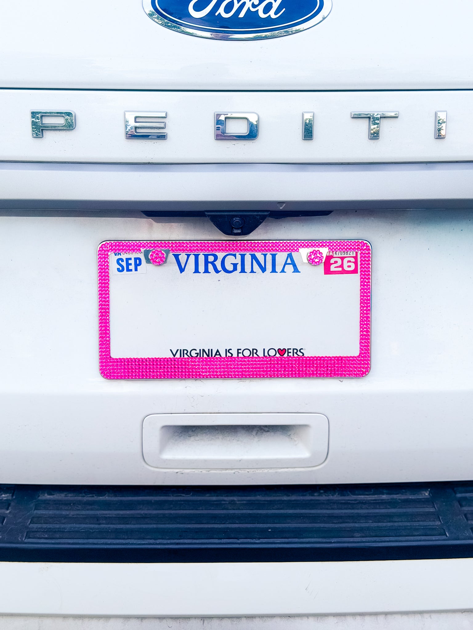 Rhinestone License Plate Cover